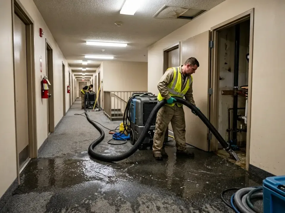 multi-unit-apartment-hallway-f-005 — frequently asked questions, Emergency Burst Pipe Water Extraction & Removal in Carbonda…